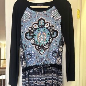 Hale Bob mixed media mini dress